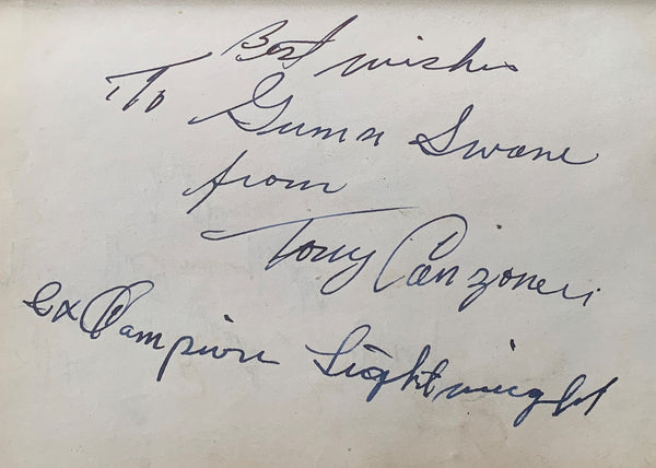 CANZONERI, TONY INK SIGNED ALBUM PAGE