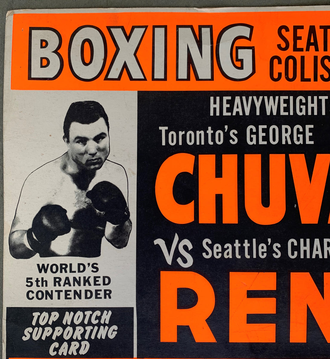 CHUVALO, GEORGE-CHARLIE RENO ON SITE POSTER (1970) – JO Sports Inc.