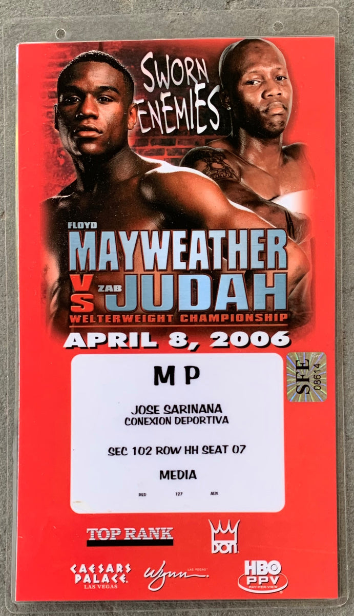 MAYWEATHER JR., FLOYD-ZAB JUDAH CREDENTIAL (2006) – JO Sports Inc.