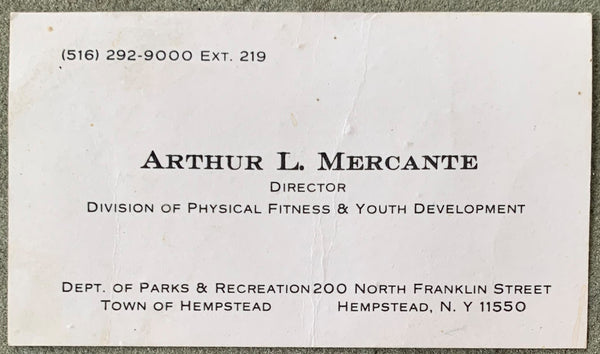 MERCANTE, ARTHUR BUSINESS CARD
