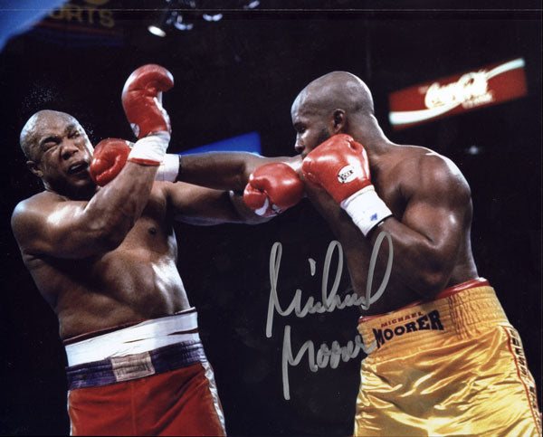 MOORER, MICHAEL SIGNED PHOTO (FORMAN FIGHT)