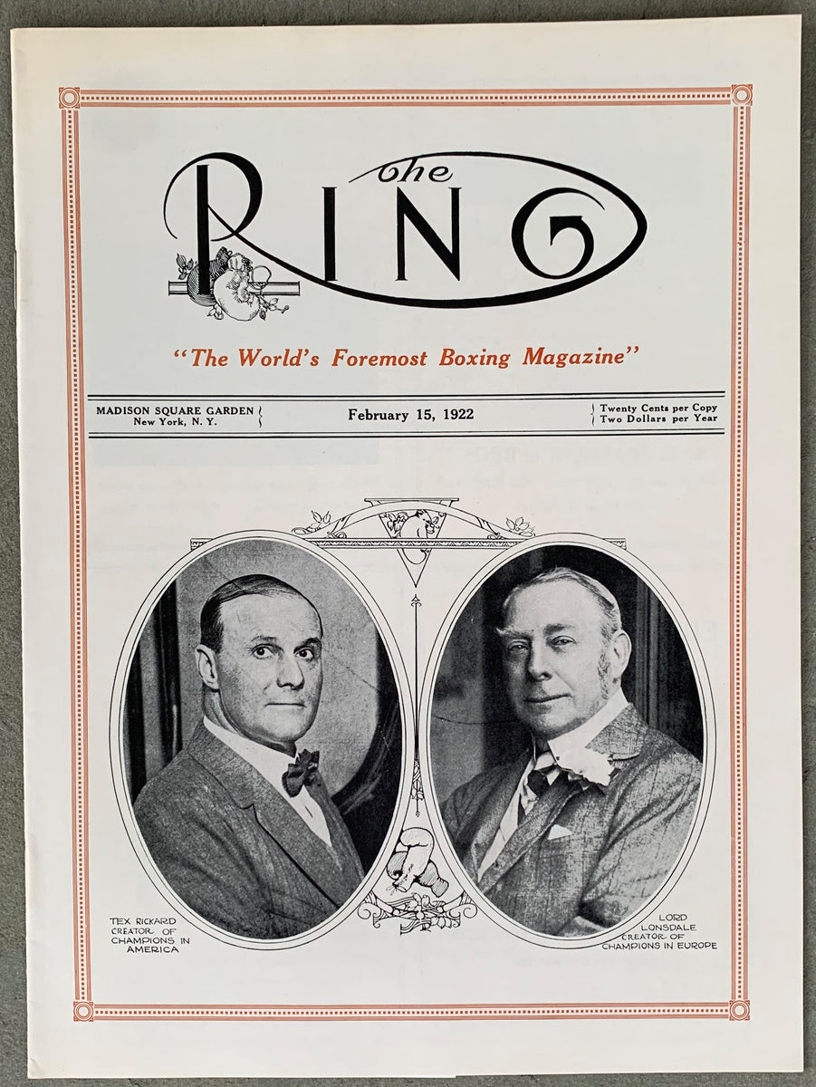 RING MAGAZINE FIRST ISSUE REPRODUCTION (DONE BY THE RING IN 1990