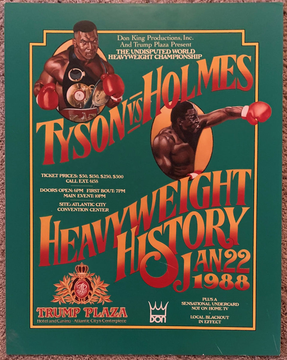 TYSON, MIKE-LARRY HOLMES ON SITE POSTER (1988-RARE VARIATION) – JO