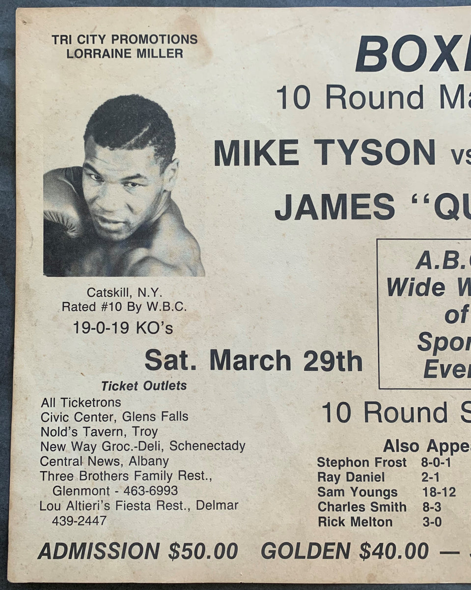 TYSON, MIKEJAMES "QUICK" TILLIS ON SITE POSTER (1986) JO Sports Inc.