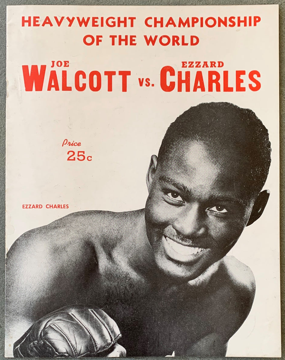 CHARLES, EZZARDJERSEY JOE WALCOTT OFFICIAL PROGRAM (1949WALCOTT WINS