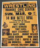 14 MAN BATTLE ROYAL ON SITE WRESTLING POSTER (1980)