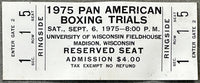 LEONARD, SUGAR RAY & LEON SPINKS & AARON PRYOR & MICHAEL DOKES PAN AMERICAN BOXING TRIALS ON SITE FULL TICKET (1975)