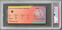 LEWIS, LENNOX-TYRELL BIGGS ON SITE OLYMPIC STUBLESS TICKET (1984-PSA/DNA GOOD 2)