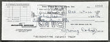 ADDIE, JOHNNY SIGNED PAYROLL CHECK (1962)