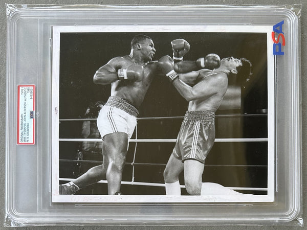 TYSON, MIKE-JOHN ALDERSON ORIGINAL TYPE 1 PHOTO (1985-PSA/DNA)