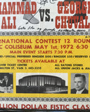 ALI, MUHAMMAD-GEORGE CHUVALO II SIGNED ON SITE POSTER (1972)