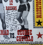 ALI, MUHAMMAD-GEORGE CHUVALO II SIGNED ON SITE POSTER (1972)