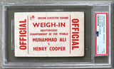 ALI, MUHAMMAD-HENRY COOPER II WEIGH IN PASS (1966-PSA/DNA PR 1)