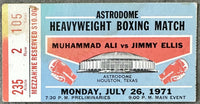 ALI, MUHAMMAD-JIMMY ELLIS ON SITE STUBLESS TICKET (1971)