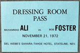 ALI, MUHAMMAD-BOB FOSTER DRESSING ROOM PASS (1972)