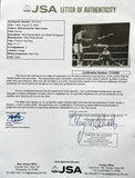 ALI, MUHAMMAD & BOB FOSTER SIGNED WIRE PHOTO (1972-JSA)