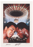 ALI, MUHAMMAD & JOE FRAZIER & GEORGE KALINSKY SIGNED ORIGINAL LIMITED EDITION LARGE FORMAT PHOTOGRAPH (ALI-FRAZIER I FIGHT-1971)