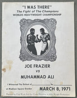 ALI, MUHAMMAD-JOE FRAZIER I RARE SOUVENIR PROGRAM (1971)