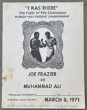ALI, MUHAMMAD-JOE FRAZIER I RARE SOUVENIR PROGRAM (1971)