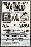 ALI, MUHAMMAD-ANTONIO INOKI & CHUCK WEPNER-ANDRE THE GIANT CLOSED CIRCUIT POSTER (1976)