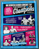 ALI, MUHAMMAD-ANTONIO INOKI & CHUCK WEPNER-ANDRE THE GIANT CLOSED CIRCUIT POSTER (1976)