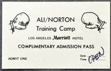 ALI, MUHAMMAD TRAINING CAMP PASS (1973-1ST NORTON FIGHT)