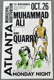 ALI, MUHAMMAD-JERRY QUARRY I SIGNED ON SITE POSTER (1970-SIGNED BY LEROY NEIMAN TO ROBERT KENNEDY, JR.-JSA)