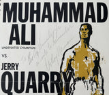 ALI, MUHAMMAD-JERRY QUARRY I SIGNED ON SITE POSTER (1970-SIGNED BY LEROY NEIMAN TO ROBERT KENNEDY, JR.-JSA)