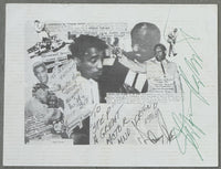 ALI, MUHAMMAD & RAHAMAN ALI & STEPIN FETCHIT SIGNED POSTCARD