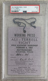 ALI, MUHAMMAD-ERNIE TERRELL WORKING PRESS PASS (1967-PSA/DNA EX 5)