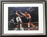 ALI, MUHAMMAD & CHUCK WEPNER SIGNED LARGE FORMAT PHOTO (1975-TO WEPNER'S MANAGER)