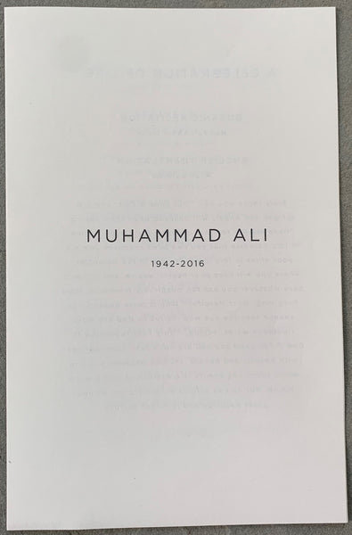 ALI, MUHAMMAD FUNERAL PROGRAM (2016)