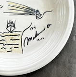 ALI, MUHAMMAD HAND SIGNED & PAINTED CHINA PLATE (1990-PSA/DNA)