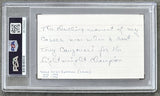 AMBERS, LOU SIGNED INDEX CARD & NOTE (PSA/DNA)