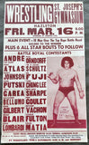 ANDRE THE GIANT BATTLE ROYAL ON SITE WRESTLING POSTER (1984)