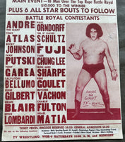 ANDRE THE GIANT BATTLE ROYAL ON SITE WRESTLING POSTER (1984)