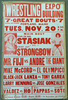 ANDRE THE GIANT-MR. FUJI & CHIEF JAY STRONGBOW-STAN STASIAK ON SITE POSTER (1973)