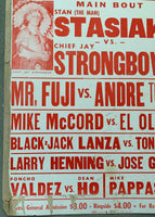 ANDRE THE GIANT-MR. FUJI & CHIEF JAY STRONGBOW-STAN STASIAK ON SITE POSTER (1973)