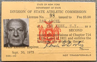 ARCEL, RAY NEW YORK STATE SECOND'S LICENSE (1975)