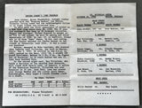 ARCHER, JOEY-JOE RUBINO OFFICIAL PROGRAM (1960)