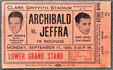 JEFFRA, HARRY-JOEY ARCHIBALD ON SITE STUBLESS TICKET (1939)