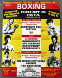 PRYOR, AARON-ALEXIS ARGUELLO II CLOSED CIRCUIT & THOMAS HEARNS-JAMES GREEN CLOSED CIRCUIT & TREVOR BERBICK-KEN LAKUSTA ON SITE POSTER (1983)