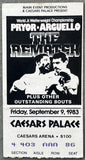 ARGUELLO, ALEXIS-AARON PRYOR II ON SITE STUBLESS TICKET (1983)