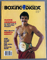 ARGUELLO, ALEXIS SIGNED BOXING DIGEST MAGAZINE (DECEMBER 1981)