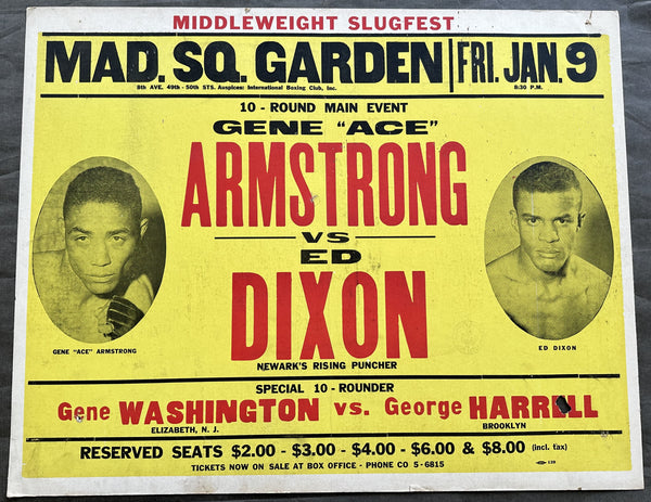 ARMSTRONG, GENE "ACE"-EDDIE DIXON ON SITE POSTER (1959)