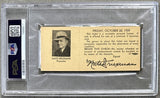 ARMSTRONG, HENRY-RICHIE FONTAINE FULL TICKET (1939-PSA/DNA EX-MT 6)