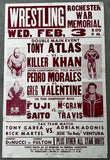 MORALES, PEDRO-GREG VALENTINE & TONY ATLAS-KILLER KHAN & JESS "THE BODY" VENTURA-ARIAN ADONIS ON SITE POSTER (1983)