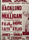 ANDRE THE GIANT ON SITE WRESTLING POSTER (1982)