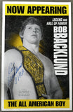 BACKLUND, BOB SIGNED APPEARANCE POSTER