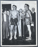 BAER, MAX-PRIMO CARNERA ORIGINAL TYPE 1 WEIGH-IN WIRE PHOTO (1934)